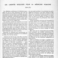 1834 - Page 1821 - Partie Professionnelle / Les libertés requises pour la médecine humaine, Suite (IV) [Dr René Biot]