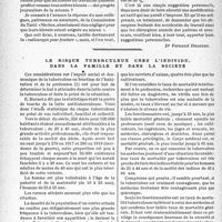 1837 - Page 1824 - Accidents du travail. La question des radioscopies pour réduction de fractures, par le Docteur Fernand Decourt / Le risque tuberculeux chez l’individu, dans la famille et dans la société
