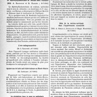 1877 - Page 1864 - L’actualité scientifique. Les sociétés savantes. Paris. Académie de médecine. Le diphénylhydantoïnate de sodium dans l’épilepsie, (8-7-1941) / L’oto-radiogrammétrie, (8-7-1941) / Quinze ans de lutte anti-tuberculeuse en Haute-Marne, (8-7-1941) / Le glutathion dans le sang en pathologie, (22-7-1941) / Rôle de la cortico-surrénale dans l’hypertension essentielle, (22-7-1941)