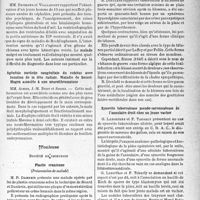 1880 - Page 1867 - L’actualité scientifique. Les sociétés savantes. Montpellier. Société des sciences médicales et biologiques de Montpellier et du Languedoc Méditerranéen. Un cas de gliome du chlasma / Agénésie partielle congénitale du cubitus avec luxation de la tête radiale. Maladie de Bessel-Hagen associée à une neurofibromatose / Toulouse. Société de chirurgie. Plastie crânienne, (Présentation de malade) / Forme algique du tétanos / Synovite tuberculeuse pseudo-sarcomateuse de l’annulaire droit chez un jeune vacher
