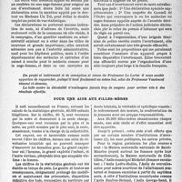 1884 - Page 1871 - Le problème de la dénatalité. Projet d’organisation de la lutte du corps médical contre l'avortement, par le Docteur V. Le Lorier / Pour une aide aux filles-mères