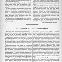 1927 - Page 1914 - Examens systématiques de prévention contre la tuberculose dans les collectivités et spécialement dans les écoles et les sociétés sportives / Le pendule et les pendulisants