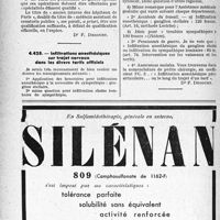 1945 - Page 1932-L - Application des tarifs d’honoraires. Pleuroscopie avec ou sans sections de brides / Infiltrations anesthésiques sur trajet nerveux dans les divers tarifs officiels