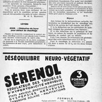 1948 - Page LIII-1935 - Fiscalité. Contribution nationale de 15 % Exemption / Loyers. Réduction de loyer pour défaut de chauffage