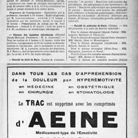 1954 - Page VII-1941 - Faculté de médecine de Paris / Clinique chirurgicale de la Salpêtrière / Clinique des maladies infectieuses / Faculté de droit de Paris / Faculté de médecine de Paris
