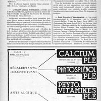 1955 - Page 1942-VIII - Faculté de médecine de Paris / Le Comité national de l’Enfance / Fédération des Associations amicales de médecins du Front / École français d’homoeopathie