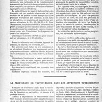 1971 - Page 1958 - Notes sur l’utilisation pratique actuelle des aliments [P. Lacroix] / Le propionate de testostérone dans les affections thyroïdiennes