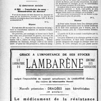 1989 - Page 1976-L - Application des tarifs d’honoraires. Accidents du travail. Majoration du tarif pour interventions de nuit / Assurances sociales. Transfusion de sang — Rémunération du donneur / Soins donnés dans une clinique privée