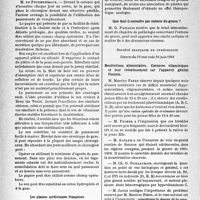 2017 - Page 2004 - L’actualité scientifique. Les Sociétés Savantes. Paris. Société de médecine de Paris, Séance du 28 juin 1941. Les pansements de remplacement (l’utilisation du son) / Les plantes médicinales français de remplacement / Que faut-il entendre par entorse du genou ? / Société français de gynécologie, Séances du 19 mai et du 16 juin 1941. Restrictions alimentaires. Carences vitaminiques et leur retentissement sur l’appareil génital féminin