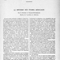 2018 - Page 2005 - Partie professionnelle / La réforme des études médicales, par le Docteur A. Rochon-Duvigneaud