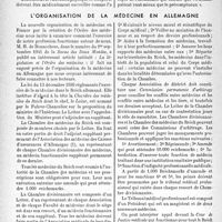 2049 - Page 2036 - Le mieux peut être l'ennemi du bien. La frénésie sportive [J. Noir] / L’organisation de la médecine en Allemagne