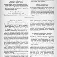 2065 - Page 2052 - L’actualité scientifique. Les Livres. Les Livres qui viennent de paraître... / Carence calcique et régime alimentaire, par H. et M. Hinglais, Masson et Cie, éditeurs, Paris / Formulaire thérapeutique odonto-stomatologique, par Pierre Budin, L'expansion scientifique français, Paris (VIe), 1941