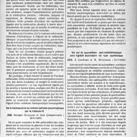 2116 - Page 2103 - L'actualité scientifique. Les Sociétés Savantes. Paris. Société médicale des hôpitaux de Paris. Acidose au cours du traitement par les sulfamides, (11-7-1941) / Sur le traitement de la sclérose latérale amyotrophique par la vitamine E, (20-6-1941) / Un cas de myxoedème post-radiothérapique avec rigidité musculaire du type myotonique, (11-7-1941)