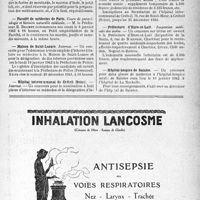 2198 - Page VII-2185 - Dernières nouvelles / Académie de médecine / Faculté de médecine de Paris / Maison de Saint-Lazare / Hôpital intercommunal de Créteil (Seine) / Préfecture d’Eure-et-Loir / Hôpital-hospice de Saintes