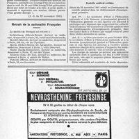 2200 - Page XI-2187 - Le Livre d’Or du Corps Médical français / Retrait de la nationalité français / A travers l’officiel / Contrôle médical scolaire