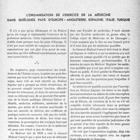 2204 - Page 2191 - Propos du jour / L'organisation de l’exercice de la médecine dans quelques pays d’Europe : Angleterre, Espagne, Italie, Turquie [J. Noir]