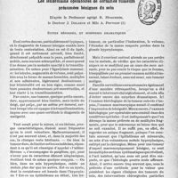 2216 - Page 2203 - Travaux originaux. La clinique au goût du jour. Les lendemains opératoires de certaines tumeurs présumées bénignes du sein, d’après le Professeur agrégé R. Huguenin. Suites bénignes, et surprises dramatiques