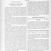 2219 - Page 2206 - L’actualité scientifique. Les Sociétés Savantes. Paris. Académie de médecine. Les stigmates de la syphilis occulte, (2-9-1941) / Charbon pulmonaire et causes favori santés, (16-9-1941) / L’oxycarbonémie de la grossesse, (16-9-1941) / Le traitement chirurgical de l’hémorrhagie cérébrale, (7-10-1941)