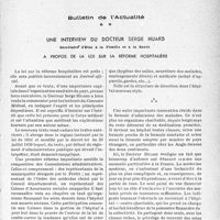 2222 - Page 2209 - Partie professionnelle / Bulletin de l’Actualité. Une interview du docteur Serge Huard. A propos de la loi sur la réforme hospitalière