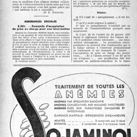 2241 - Page 2228-LVIII - Application des tarifs d’honoraires. Assurances sociales. « Aide opératoire » et «médecin traitant» sont deux situations différentes / Assurances sociales. Demande d’acceptation de prise en charge pour une intervention