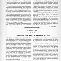 2287 - Page 2274 - Histoire de la Médecine. La vie aventureuse d'Ambroise paré / Variétés. Talleyrand aux eaux de cauterets en 1817 [J. Noir]