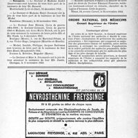 2304 - Page XI-2291 - Médicaments rares au manquants / Naissances / Nécrologie [Docteur Moure, Mme Lherminez, Docteur Edouard Forgues] / Ordre national des médecins conseil supérieur de l’ordre