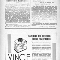 2307 - Page 2294-XIV - Fédération des Associations amicales de Médecins du Front / Restrictions électriques