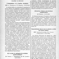 2317 - Page 2304 - L'actualité scientifique. Les Sociétés Savantes. Paris. Académie de médecine. L’orthostatisme et la fonction circulatoire, (14-10-1941) / Sur un point de pathogénie des accidents gravido-cardiaques, (14-10-1941) / Nécessité de réformes anti-alcooliques complémentaires, (14-10-1941) / Vitaminothérapie dans un cas de confusion mentale avec lésions cutanées, (21-10-1941)