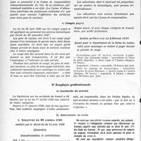 2371 - Page 14 - Le personnel domestique. Allocations familiales / Congés payés / Employés professionnels. Accidents du travail / Assurances sociales