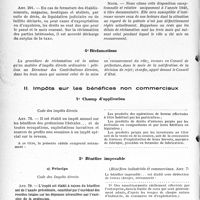 2385 - Page 8 - Personnalité. - Annualité. De l’annualité de la patente / Réclamations / Impôts sur les bénéfices non commerciaux / Champ d’application / Bénéfice imposable. Principe