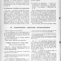 2395 - Page 18 - Imposition des contribuables disposant de revenus professionnels, provenant de sources différentes. Bénéfices commerciaux et bénéfices non-commerciaux / Traitements et bénéfices non-commerciaux / Contribution nationale extraordinaire / Régime antérieur au 11 juillet 1940