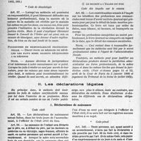 2409 - Page 12 - Éléments constituant la révélation interdite. A l’égard de qui doit-on observer le secret professionnel ?. Secret professionnel et intérêts personnels du médecin / Le secret à l’égard du fisc / Les déclarations légales / Déclarations de naissance