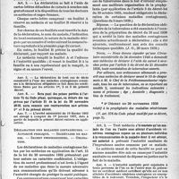 2412 - Page 15 - Déclaration des maladies contagieuses. Décret du 21 décembre 1936 / Décret du 29 novembre 1939