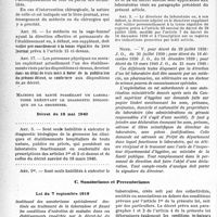 2429 - Page 12 - Régime spécial à certains établissements. Maisons d'accouchement / Sanatoriums et Preventoriums