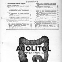 2438 - Page 1 - Supplément mensuel de Mai 1941 / Documentation professionnelle permanente du médecin praticien / Ordre des médecins - déontologie / Sommaire