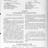 2448 - Page 11 - Composition des Conseils de l’Ordre des Médecins. Composition des Conseils départementaux / Annexe. Communiqués du Conseil supérieur de l’Ordre / Loi du 2 avril 1941 (n° 1471)