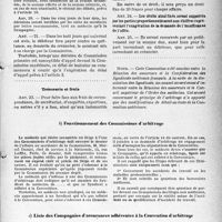 2484 - Page 21 - Texte / Fonctionnement des Commissions d’arbitrage / Liste des Compagnies d’assurances adhérentes à la Convention d’arbitrage
