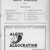 2486 - Page 1 - Supplément mensuel du Décembre 1941 / Documentation professionnelle permanente du médecin praticien / Santé publique / Sommaire