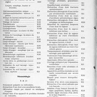 2525 - Page 20 - Nomenclature générale des actes de chirurgie et des actes de spécialités. Nomenclature par spécialités. Oto-rhino-laryngologie / Stomatologie