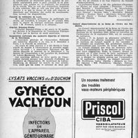 0019 - Page 2 - Dernières nouvelles. Académie de médecine / Faculté de médecine de Lyon / Hôpital Beaujon-Clichy / Association nationale des médecins déportés et internés de la Résistance / Conseil départemental de la Seine de l’Ordre des Médecins