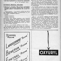 0021 - Page 4 - À travers l’officiel. Accidents du travail / Contrôle médical scolaire