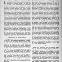 0026 - Page 9 - Partie scientifique. Les perfectionnements récents de l’urographie intraveineuse, par le Dr Robert Coliez. Importance de la Technique