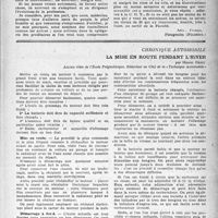 0040 - Page 23 - Partie professionnelle. Libres opinions. Réponse à un jeune médecin / Chronique automobile. La mise en route pendant l’hiver, par Henri Petit