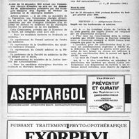 0054 - Page 37 - À travers l’officiel. Exercice de la médecine / Fiscalité