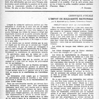 0101 - Page 84 - Partie professionnelle. Organisation professionnelle. Le rôle du syndicat en matière de déontologie. Homologation des contrats / Chronique fiscale. L’impôt de solidarité nationale, par S. Martinot et L. Parodi. Prélèvement sur le patrimoine