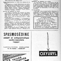 0116 - Page 99 - Dernières nouvelles. Caisses d’Assurance-Maladie de Normandie / Association corporative des étudiants en médecine de Paris / Conseil départemental de l’Ordre des médecins de la Somme / Syndicat des Médecins de l’Aisne / Union fédérative Nationale des Médecins de réserve / Association des médecins de la Seine / Pro - pharmaciens