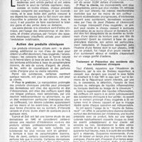 0122 - Page 105 - Partie scientifique. Inconvénients et avantages des soins donnés à la chevelure, par P. Louyot. Action des produits chimiques / Traitement et Prévention des accidents dus aux substances chimiques