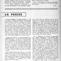 0128 - Page 111 - Partie scientifique. Les sociétés savantes. Société médicale des hôpitaux de Paris. Un cas d’infection grave, (14-12-1945) / Étude clinique, radiologique et anatomique des formes pseudo-tumorales de la silicose, (14-12-1945) / La presse. Anémie protidique et anémie globulaire [(Le Progrès Médical, 10 novembre 1945)] / Signification chimique et physiopathologique de l’hypoprotéinémie [(Le Progrès Médical, 10 novembre 1945)] / Conséquences cliniques de l’hypoprotidémie [(Le Progrès Médical, 10 novembre 1945)] / Sur la pathogénie des oedèmes de dénutrition par carence alimentaire [(La Semaine des Hôpitaux, 21 novembre 1945)]