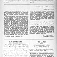 0158 - Page 141 - Partie scientifique. De l’examen ophtalmoscopique au domicile et au lit du malade, par le Dr Etienne Ginestous / La médecine aux États-Unis. L’ostéopathie / Un traitement simple de l’ongle incarne / Les livres