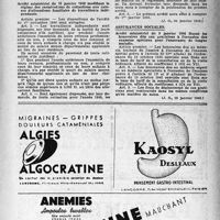 0182 - Page 165 - À travers l’officiel. Allocations familiales / Assurances sociales